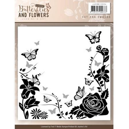 Snij en Emboss folder - Jeanines Art -  Classic Butterflies and Flowers
